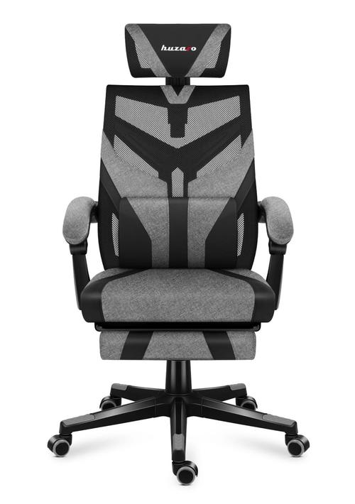 Scaun gaming Huzaro Combat 5.0 Camo, max 140 kg, Suport picioare, Air mesh (Gri)