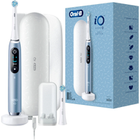 Periuta de dinti Oral-B iO Series 9 Aqua Marine Luxe Edition, Display interactiv OLED, Timer, Bluetooth, Tehnologie AI, Carcasa de calatorie (Albastru)