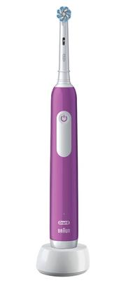 Periuta de dinti electrica Oral B Junior pentru copii, 20000 pulsatii/min, 8800 ocilatii/min, Curatare 3D, 1 program, 1 capat (Violet)