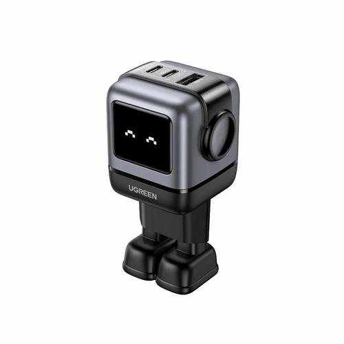 Incarcator retea Ugreen Uno 65W, GaN Fast Charging, 2x USB-C, 1x USB-A, Negru
