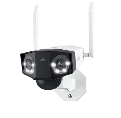Camera supraveghere exterior wireless GSM 4G Reolink Duo 2 G750, 8 MP, unghi vizual 180 grade, slot card, lumina alba/IR 30 m, 10.400 mAh, detectie oameni/vehicule, microfon, difuzor, PIR (Alb)
