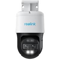 Camera supraveghere exterior rotativa IP Speed Dome PTZ Reolink TrackMix P760, 4K, 2.8 + 8 mm, lumina alba / IR 15 m, dual band, slot card, microfon si difuzor, PoE (Alb)