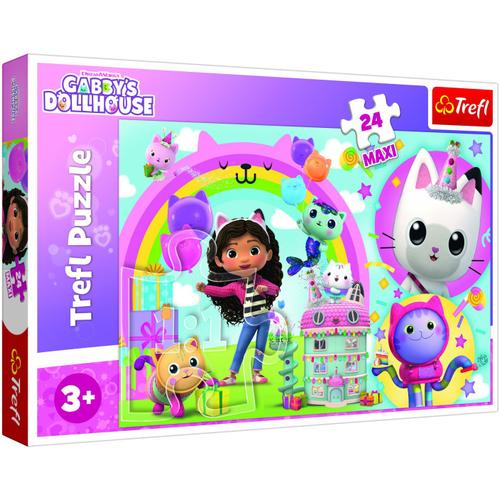 Puzzle Maxi Trefl Gabbys Dollhouse, Casa Lui Gabby, 24 piese