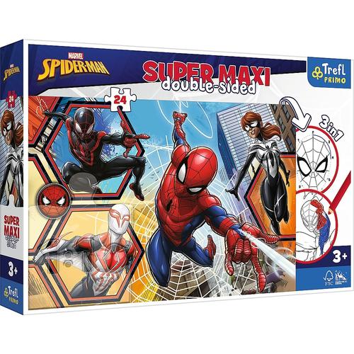 Puzzle Trefl Primo Super Maxi, Marvel Spider-man, Spider-man in actiune, 24 piese