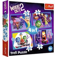 Puzzle Trefl 4 in 1 Disney Inside out 2, O lume plina de emotii, 35/48/54/70 piese