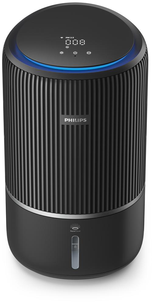 Purificator si umidificator de aer Philips PureProtect Water 3400 AC3421/13, 78 mp, Rezervor 3.2 l, Filtre HEPA si carbon activ, 43 W (Negru)