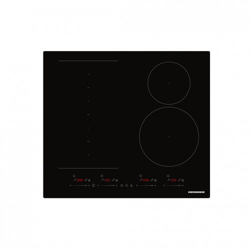 Plita incorporabila HEINNER HBHI-M4ZB1FXSMTC, Inductie, 4 zone de gatit, Control touch, Timer, Sticla (Negru)