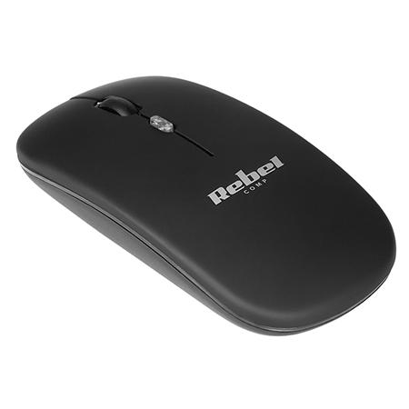 Mouse wireless Rebel WM210, 1600 dpi, USB (Negru)