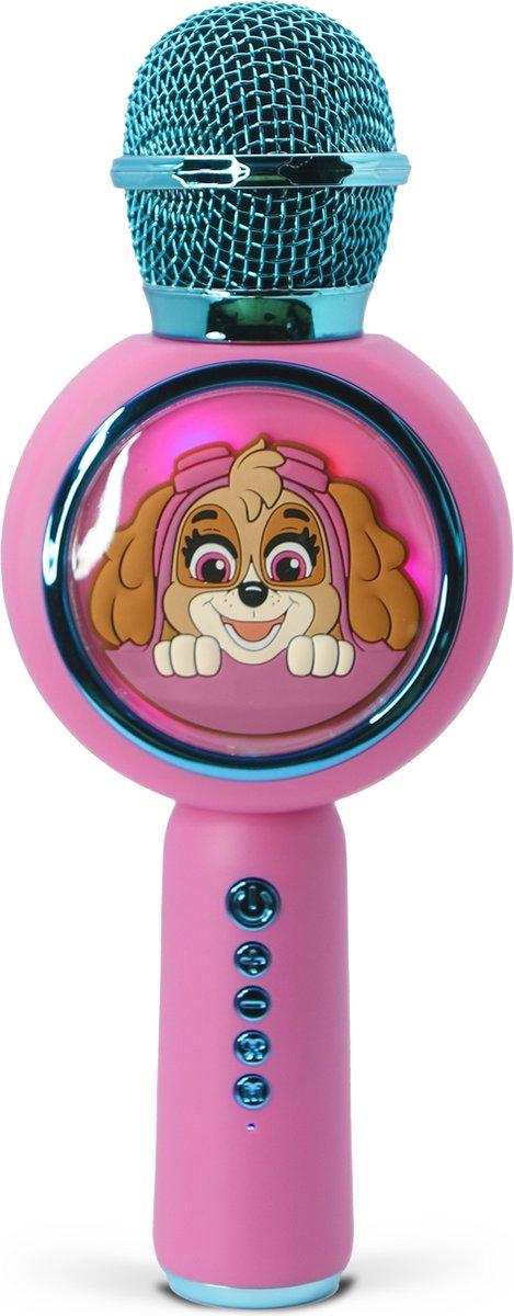 Microfon karaoke OTL Technologies PAW PATROL SKYE, difuzor integrat 5 W, Bluetooth 5.3, MP3 (Roz)