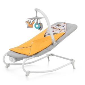 Sezlong 2in1 pentru bebelusi KinderKraft Felio 2, jucarii incluse, Galben