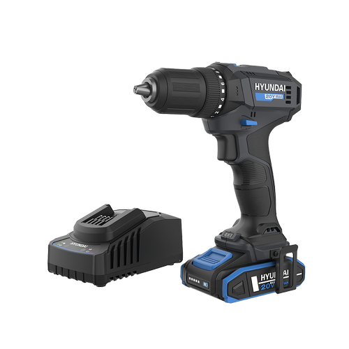 Masina de gaurit Hyundai DD20S-40TT, acumulator 20V  + incarcator (Albastru/Negru)