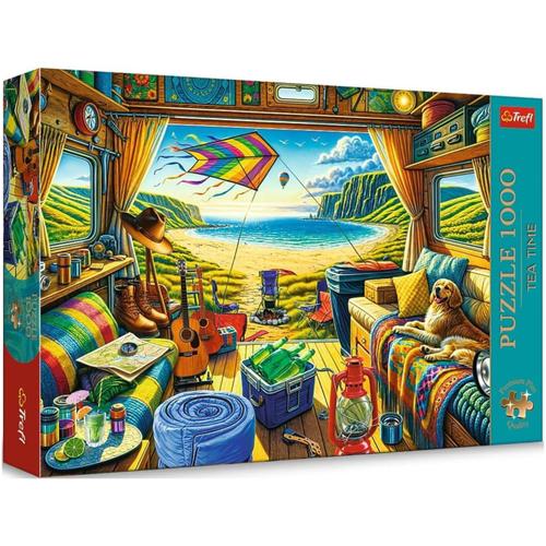 Puzzle Trefl Premium Plus Time Tea, Calatorie cu caravana, 1000 piese