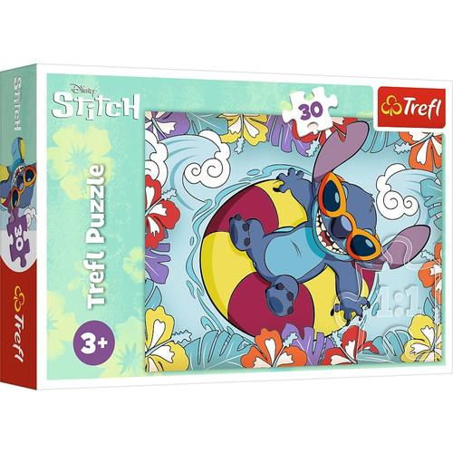 Puzzle Trefl Disney Stitch, In Vacanta, 30 piese