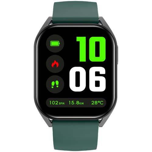 Smartwatch CANYON Chatter SW-58, Ecran IPS 1.8inch, Apel Bluetooth, Asistent vocal cu AI, Android/iOS, 123 moduri sport, Monitorizare sanatate, Waterproof IP67 (Negru/Verde) - 0 | YEO