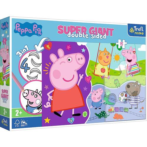 Puzzle Trefl Primo Super Giant Peppa Pig, 15 piese