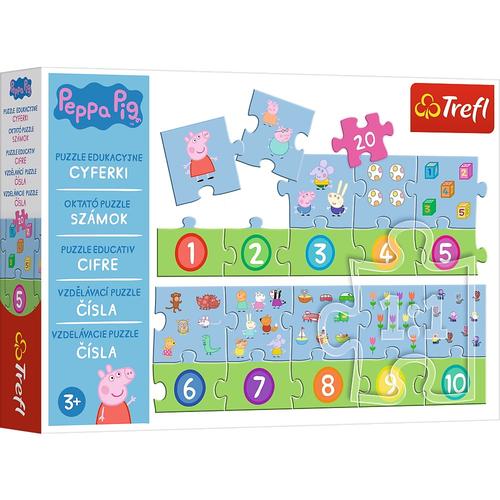 Puzzle Educativ Trefl Peppa Pig, Cifre, 20 piese Puzzle Educativ Trefl Peppa Pig, Cifre, 20 piese
