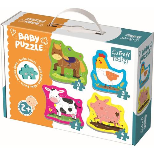 Puzzle Trefl Baby Clasic, Animale la Ferma, 3/4/5/6 piese