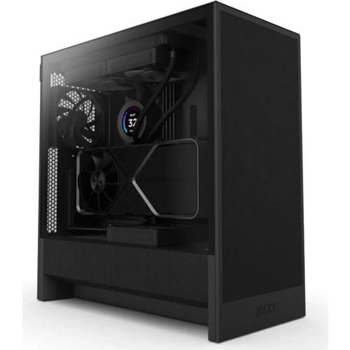Carcasa NZXT H5 Flow 2024, Tempered glass, Middle Tower (Negru)