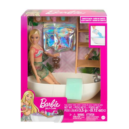 Set de joaca Barbie Self Care, Baie cu confetti