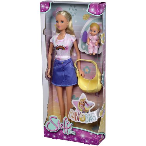 Papusa Steffi Love Baby Bag, 29 cm, cu accesorii