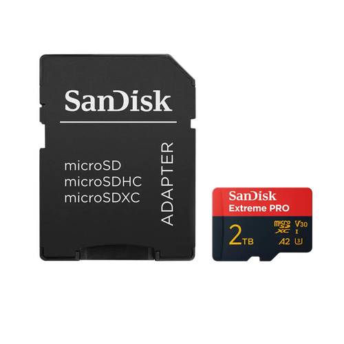 Card de memorie SanDisk Extreme Pro SDSQXCD-2T00-GN6MA, MicroSDXC, 2TB, UHS-I U3, Clasa 10, V30 + Adaptor SD