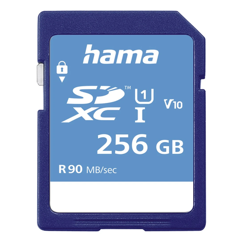Card de memorie Hama 123997, SDXC, 256GB, Clasa 10, UHS-I U1, V10