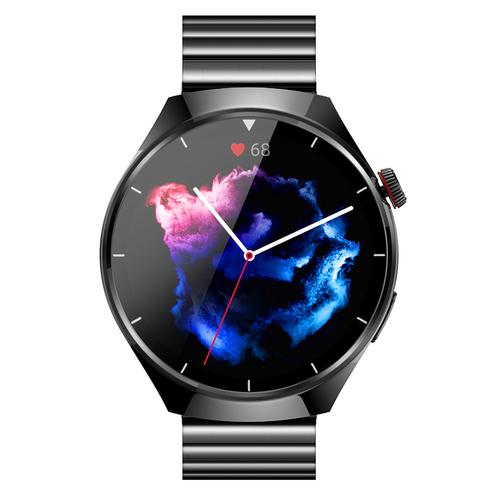 Smartwatch iSEN BK03, Ecran HD 1.39inch, Apel Bluetooth, ECG, glucoza din sange, oxigen din sange, tensiune arteriala, puls, temperatura corporala, redare muzica, 270 mAh (Negru)