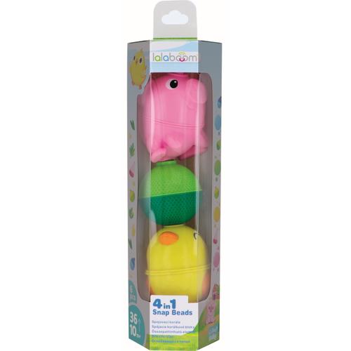 Jucarie interactiva bebelusi Trefl Baby Lalaboom - Bile interconectabile, Clic-Clac, 6 piese