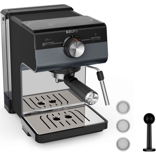 Espressor manual Krups Authentic+ C80 XP384G10, 15 bari, rezervor apa detasabil 2 L, duza spumare lapte, functie apa fierbinte, compatibilitate paduri ESE, oprire automata (Negru) Espressor manual Krups Authentic+ C80 XP384G10, 15 bari, rezervor apa detasabil 2 L, duza spumare lapte, functie apa fierbinte, compatibilitate paduri ESE, oprire automata (Negru)
