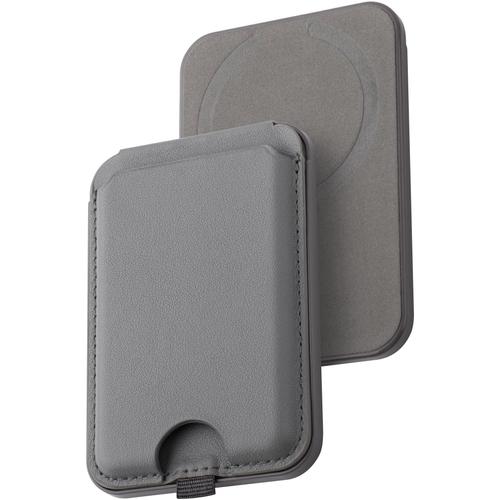Husa de protectie Dviced Leather magsafe foldable cardholder and stand, Gri