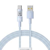 Cablu alimentare si date Baseus Gem, Fast Charging Data Cable pentru smartphone, USB la USB Type-C, 100 W, 1m (Albastru)