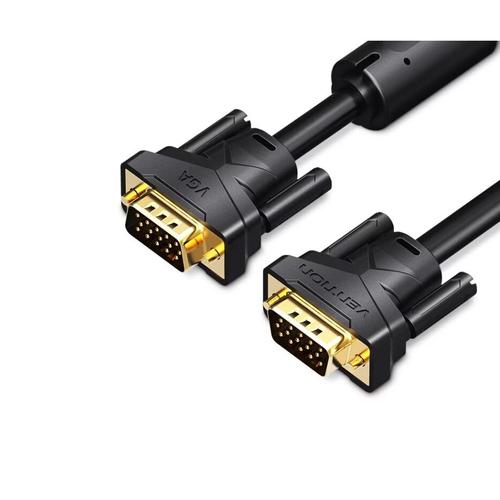 Cablu video Vention, VGA(T) la VGA(T), 10m, rezolutie maxima 1080p la 60 Hz, conectori auriti, cupru, invelis PVC, filtre de ferita, Negru Cablu video Vention, VGA(T) la VGA(T), 10m, rezolutie maxima 1080p la 60 Hz, conectori auriti, cupru, invelis PVC, filtre de ferita, Negru