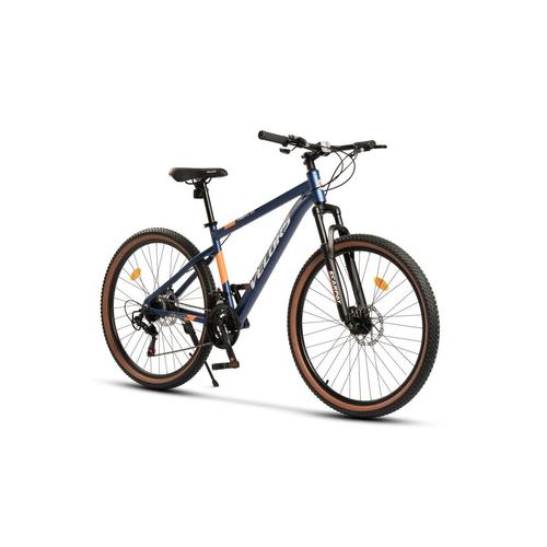 Bicicleta MTB-HT Velors Forest 2.7 V27302B, Roti 27.5 Inch, Manete Schimbator Secventiale, 21 Viteze, Frane Disc fata/spate, Albastru/Portocaliu - 0 | YEO