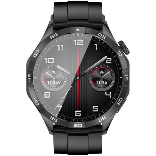 Smartwatch XO Design 4, Ecran IPS 1.43inch, Android/iOS, Monitorizare activitate, Ritm cardiac, Stres, IP68 (Negru)