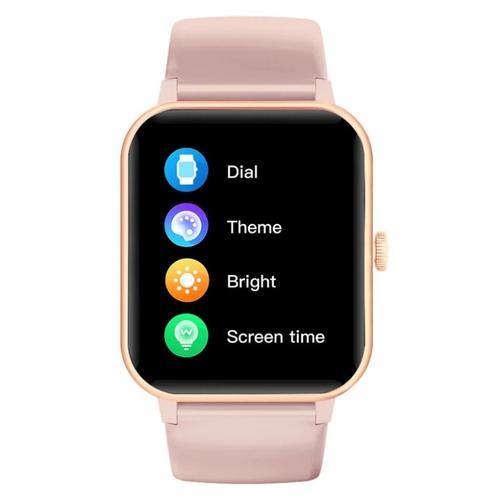 Smartwatch Blackview R3 Max, TFT 1.69   Touch screen, Temperatura corporala, Ritm cardiac, Oxigen SpO2, Contor calorii, IP68, 230mAh (Roz/Auriu)