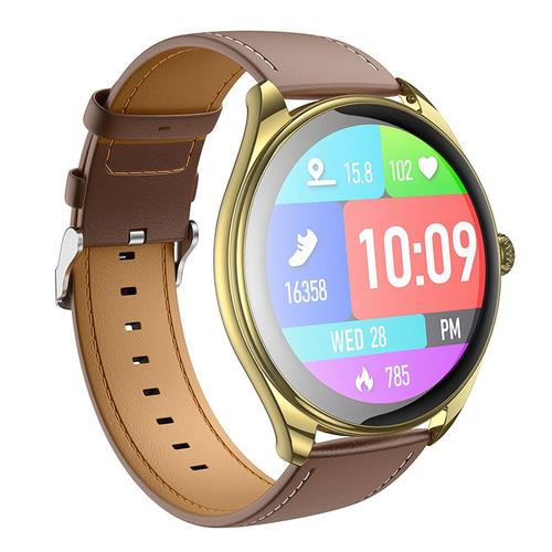 Smartwatch HOCO Y22, Ecran AMOLED 1.43inch, Procesor JL 7012A6, Bluetooth 5.2, Android/iOS (Auriu)