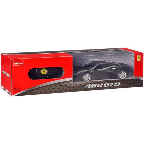 Masinuta Rastar RC - Ferrari 488 GTB, 1:24, Negru