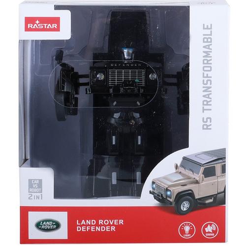 Masinuta diecast Rastar Transformable RS, Land Rover Defender, negru, 1:32