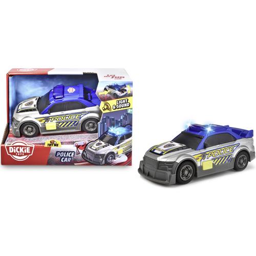 Masinuta politie Dickie Toys, 15 cm, cu lumini si sunete