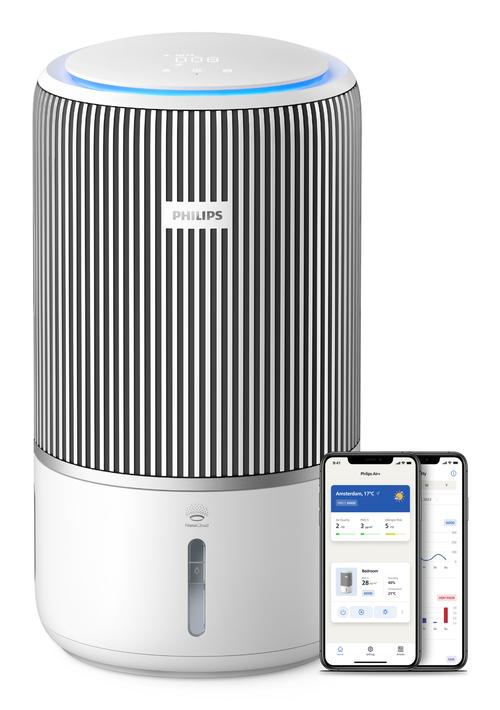 Purificator aer si umidificator Philips AC3420/10, 78mp, 300mc/h, Filtru HEPA, Umidificare (Gri/Alb)