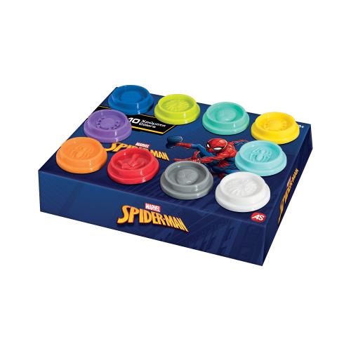 Set de joaca AS Art - Plastilina Spider-Man, 10 borcanase, 560g
