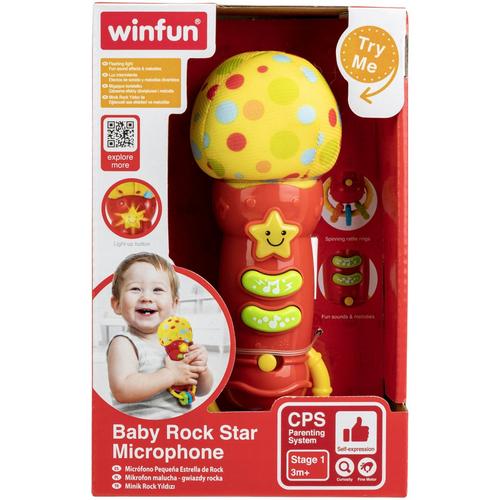 Jucarie interactiva Winfun - Rock Star Microphone, cu lumini si sunete