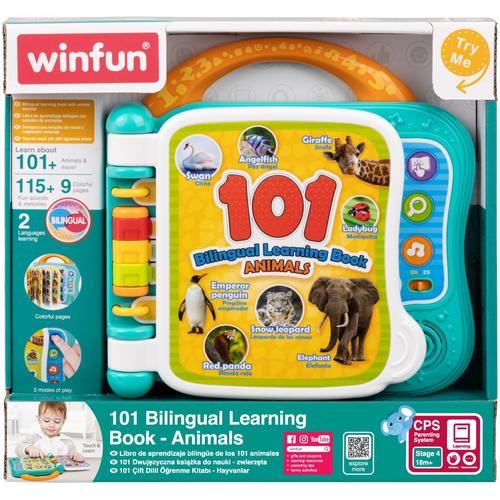 Jucarie interactiva Winfun - Carticica pentru invatarea animalelor, bilingva