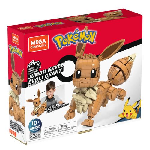 Set de constructie Pokemon Mega Construx - Jumbo Eevee, 824 piese