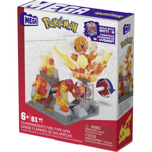 Set de constructie Pokemon Mega Construx - Roata de foc a lui Charmander