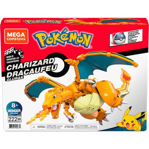 Set de constructie Pokemon Mega Construx - Charizard, 222 piese