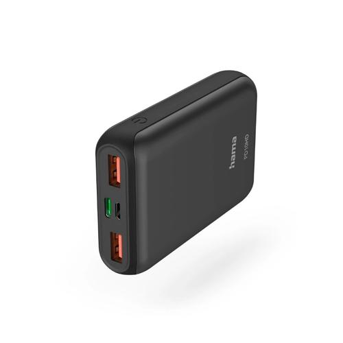 Baterie externa HAMA PD10-HD Power Pack 201662, 10000 mAh, 2x USB-A, 1x USB-C, Quick Charging (Gri)