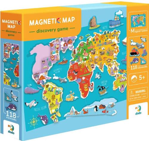 Puzzle magnetic - Harta lumii (118 piese) - 0 | YEO