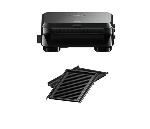 Sandwich maker BRAUN SM5001, 800W, 1 set placi detasabile, invelis antiaderent premium, tava colectare grasime (Negru)