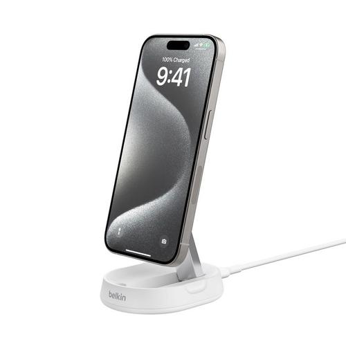 Incarcator wireless Belkin BOOSTCHARGE PRO Convertible Qi2 WIA008vfWH, 15 W (Alb)